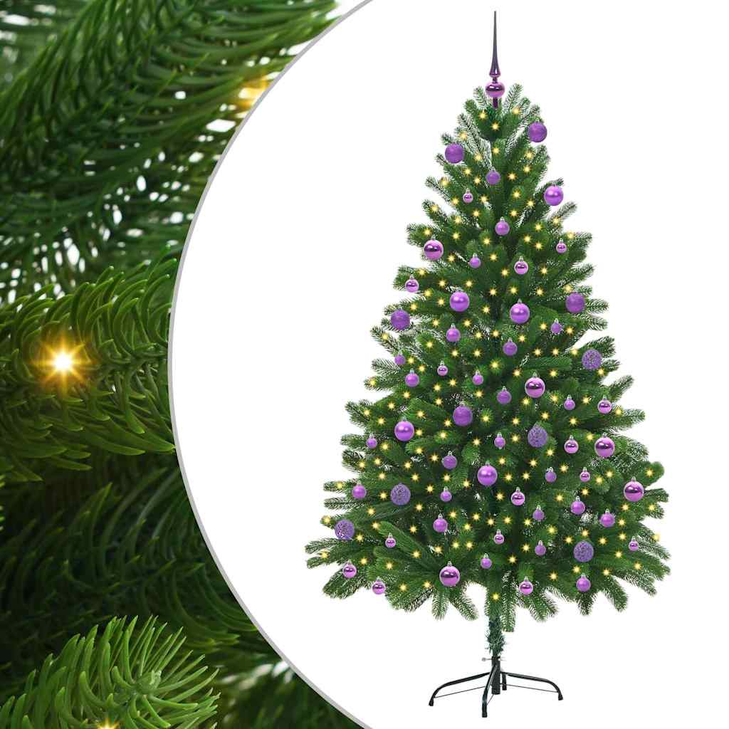 Kalėdų eglutė su 300 LED s stovu Žalia 180 cm PE
