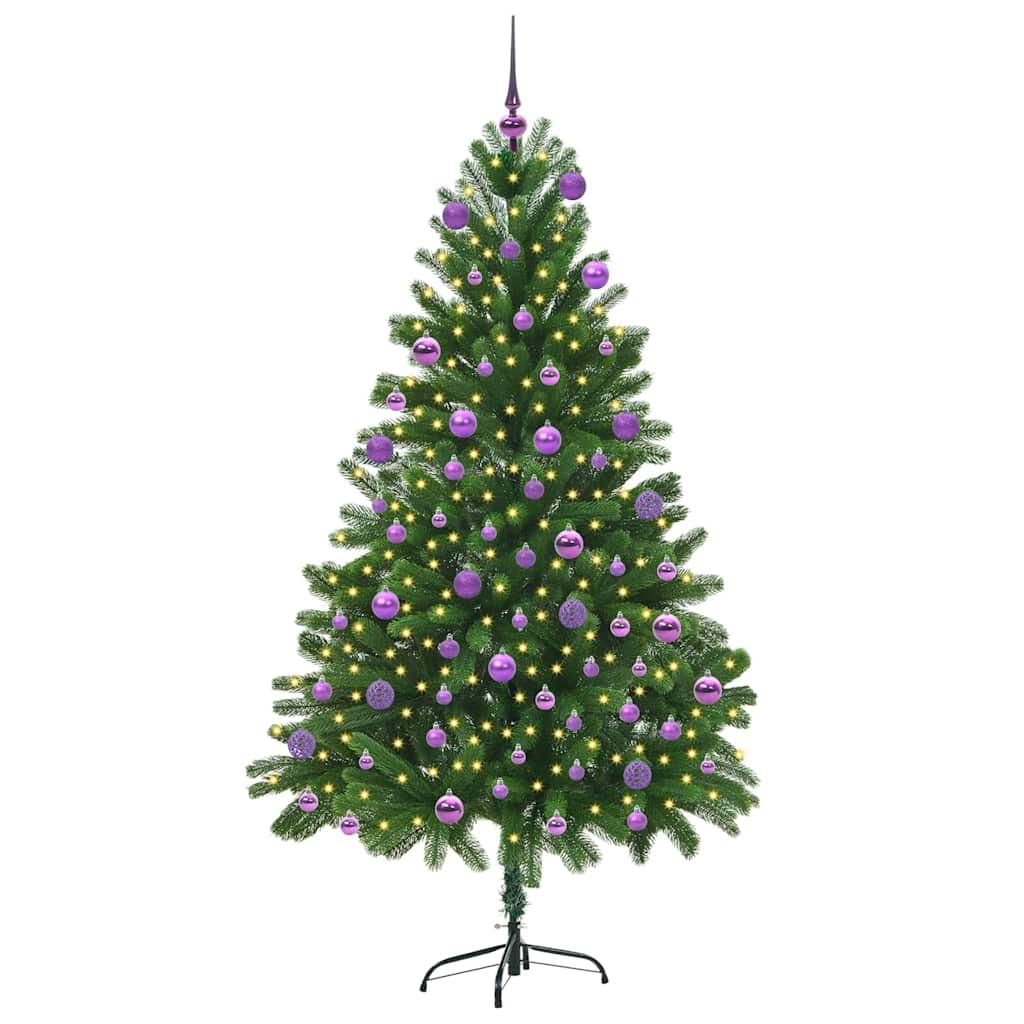 Kalėdų eglutė su 300 LED s stovu Žalia 180 cm PE