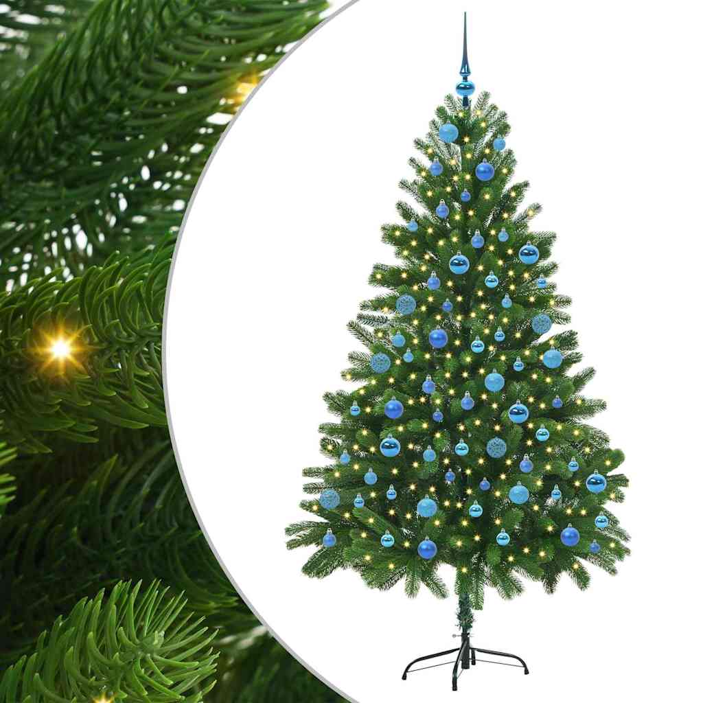 Kalėdų eglutė su 300 LED s stovu Žalia 180 cm PE