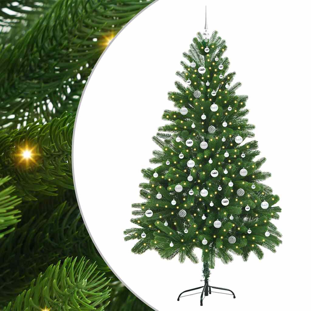 Kalėdų eglutė su 300 LED s stovu Žalia 210 cm PE