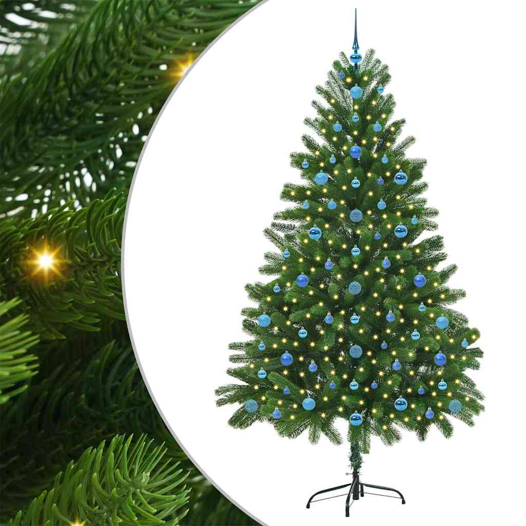 Kalėdų eglutė su 300 LED s stovu Žalia 210 cm PE