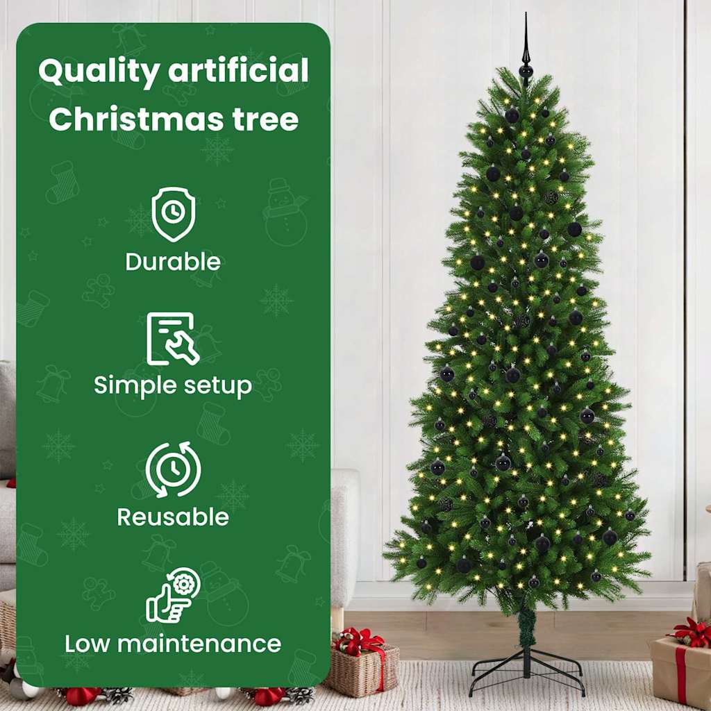 Kalėdų eglutė su 300 LED s stovu Žalia 240 cm PE