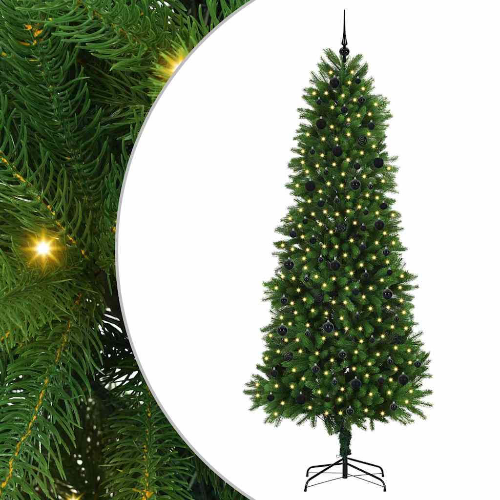 Kalėdų eglutė su 300 LED s stovu Žalia 240 cm PE