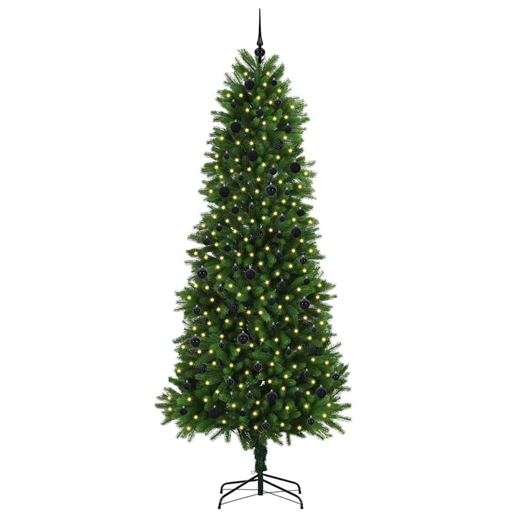 Kalėdų eglutė su 300 LED s stovu Žalia 240 cm PE