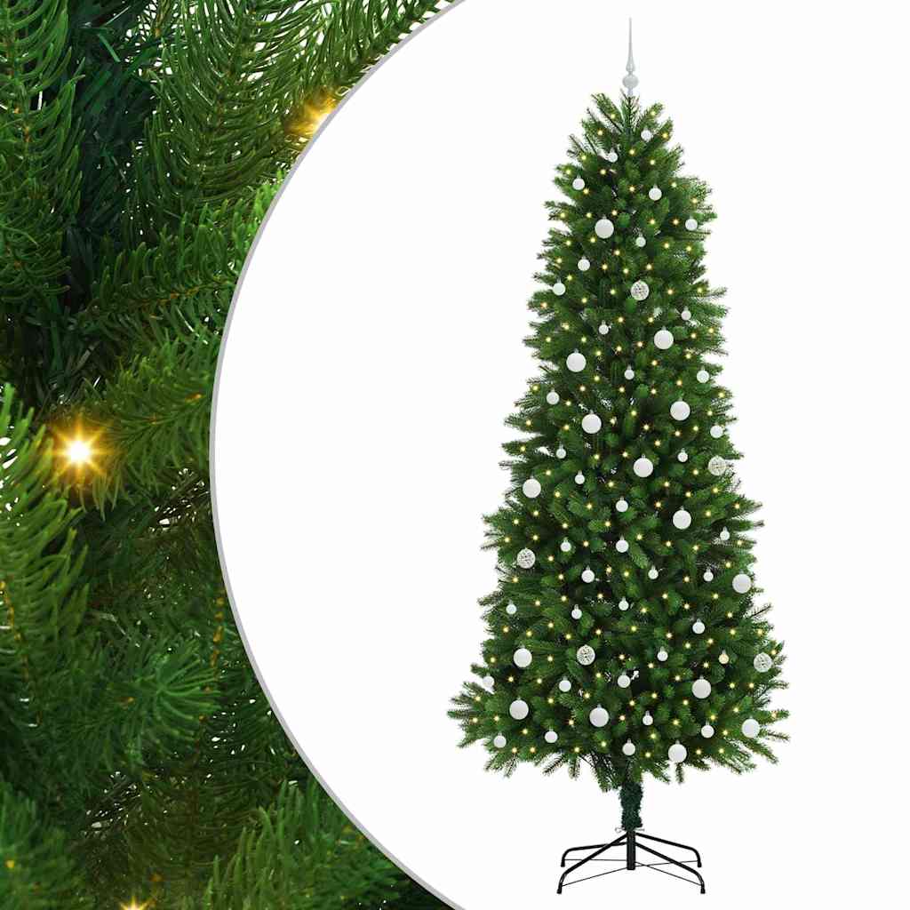 Kalėdų eglutė su 300 LED s stovu Žalia 240 cm PE