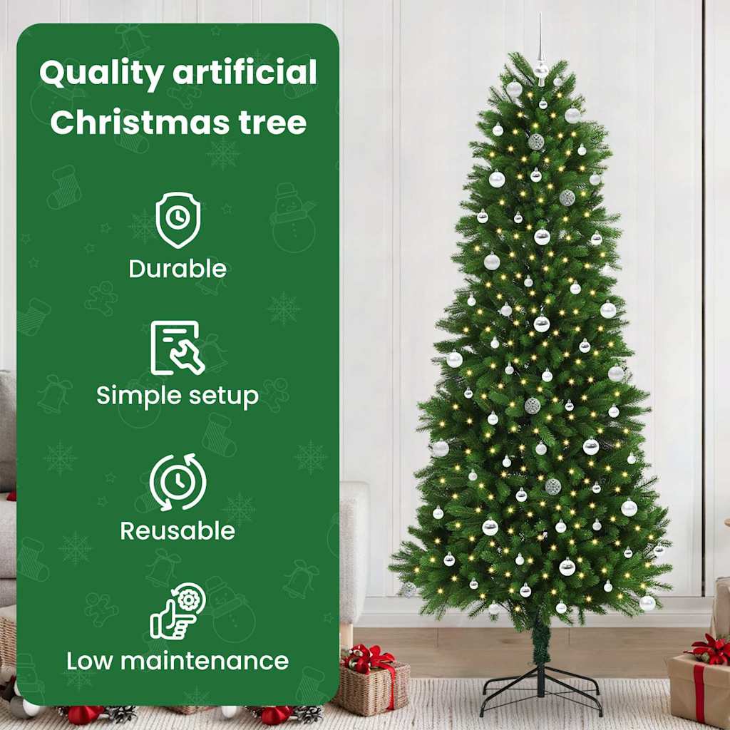 Kalėdų eglutė su 300 LED s stovu Žalia 240 cm PE