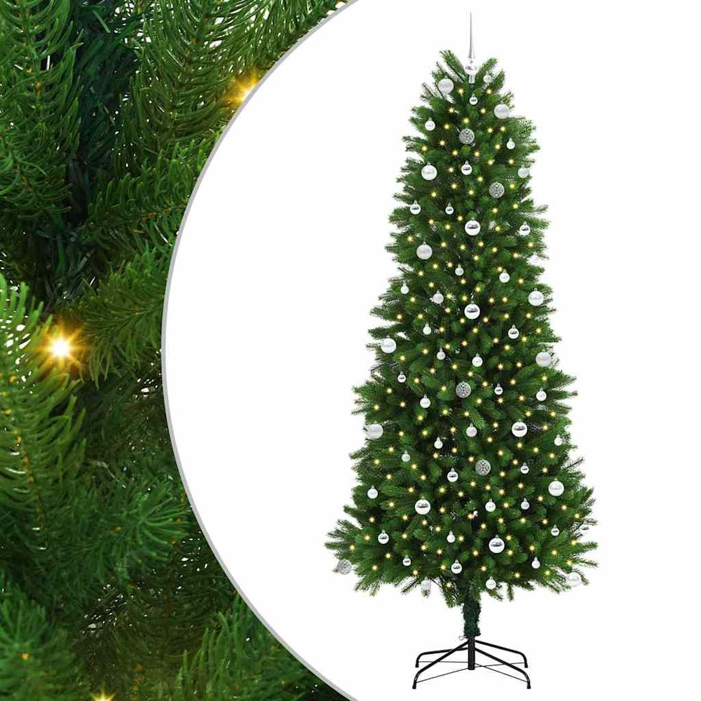 Kalėdų eglutė su 300 LED s stovu Žalia 240 cm PE