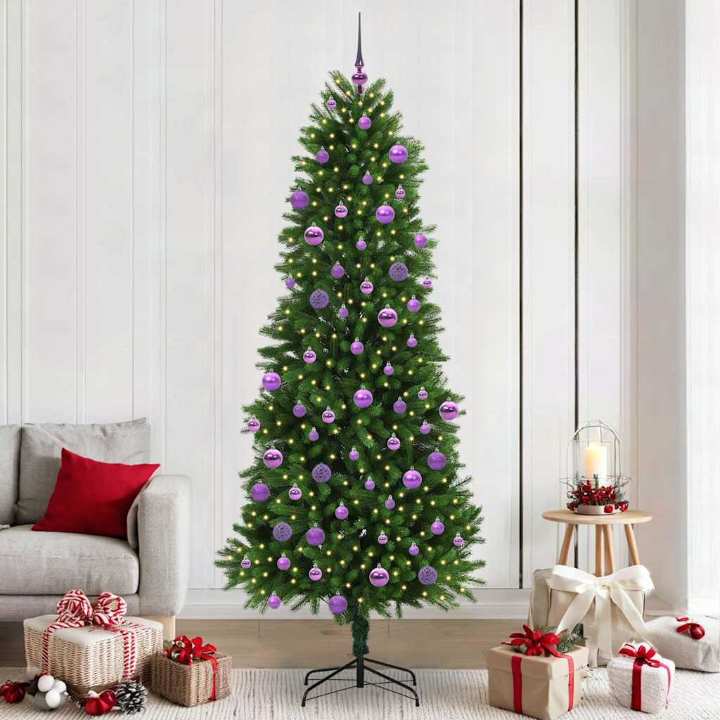 Kalėdų eglutė su 300 LED s stovu Žalia 240 cm PE