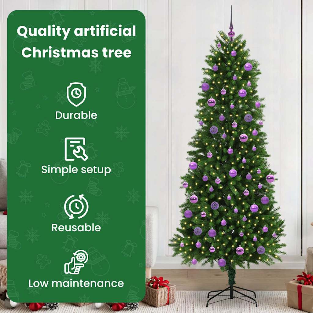 Kalėdų eglutė su 300 LED s stovu Žalia 240 cm PE
