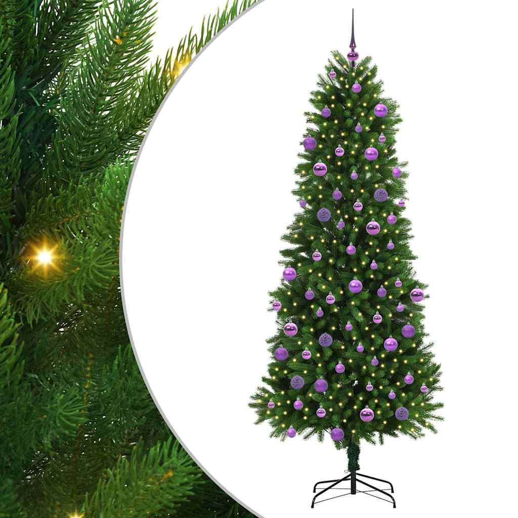 Kalėdų eglutė su 300 LED s stovu Žalia 240 cm PE
