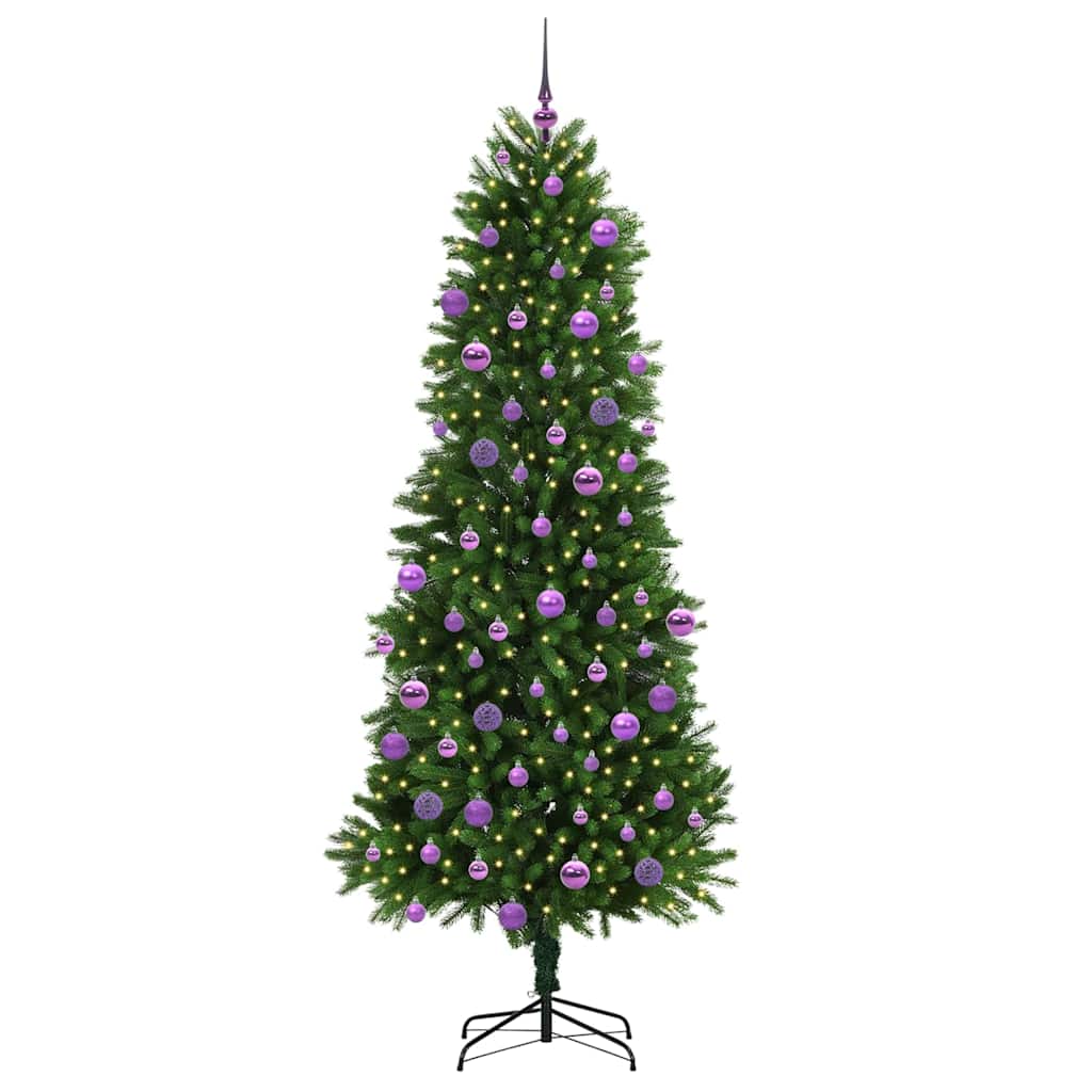 Kalėdų eglutė su 300 LED s stovu Žalia 240 cm PE