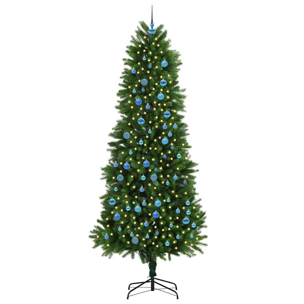 Ziemassvētku eglīte ar 300 LED statīvu zaļa 240 cm PE