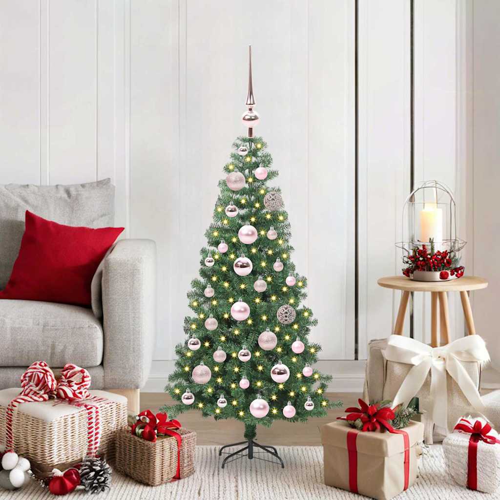 Kalėdų eglutė su 150 LED s stovu Žalia 120 cm PVC