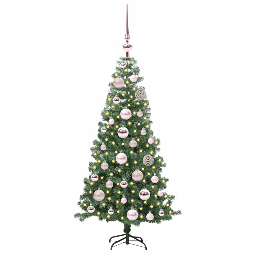 Kalėdų eglutė su 150 LED s stovu Žalia 120 cm PVC