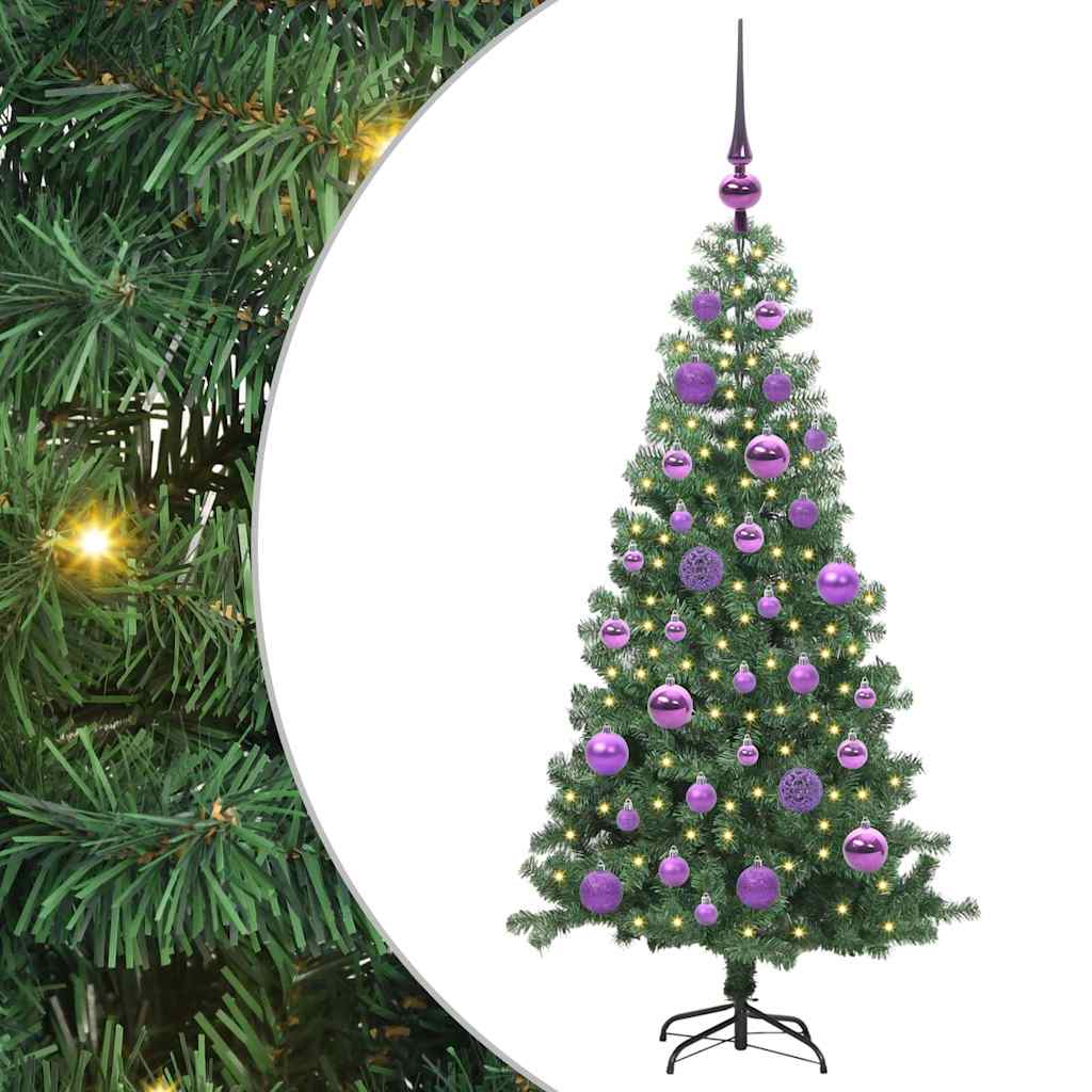 Kalėdų eglutė su 150 LED s stovu Žalia 120 cm PVC