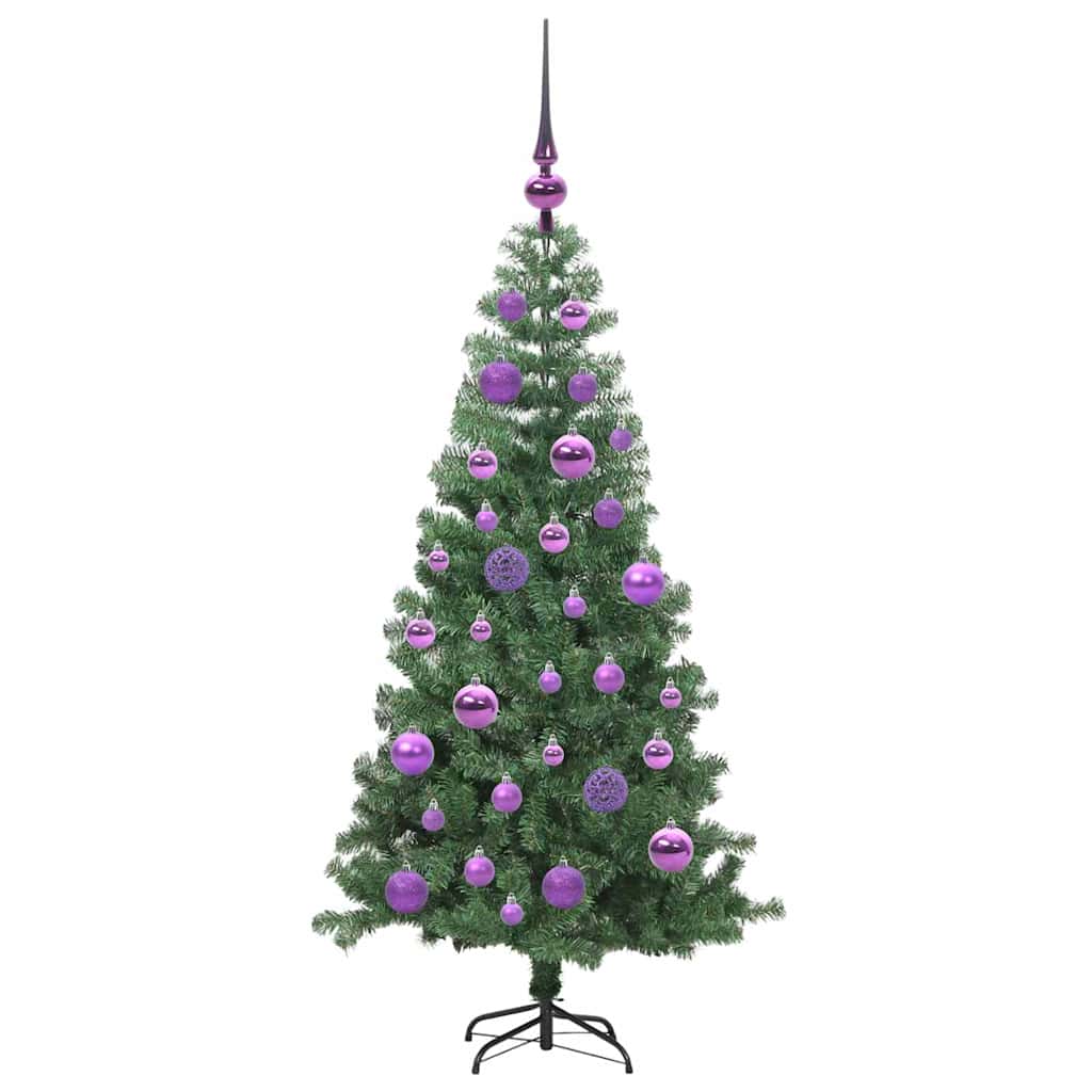 Kalėdų eglutė su 150 LED s stovu Žalia 120 cm PVC