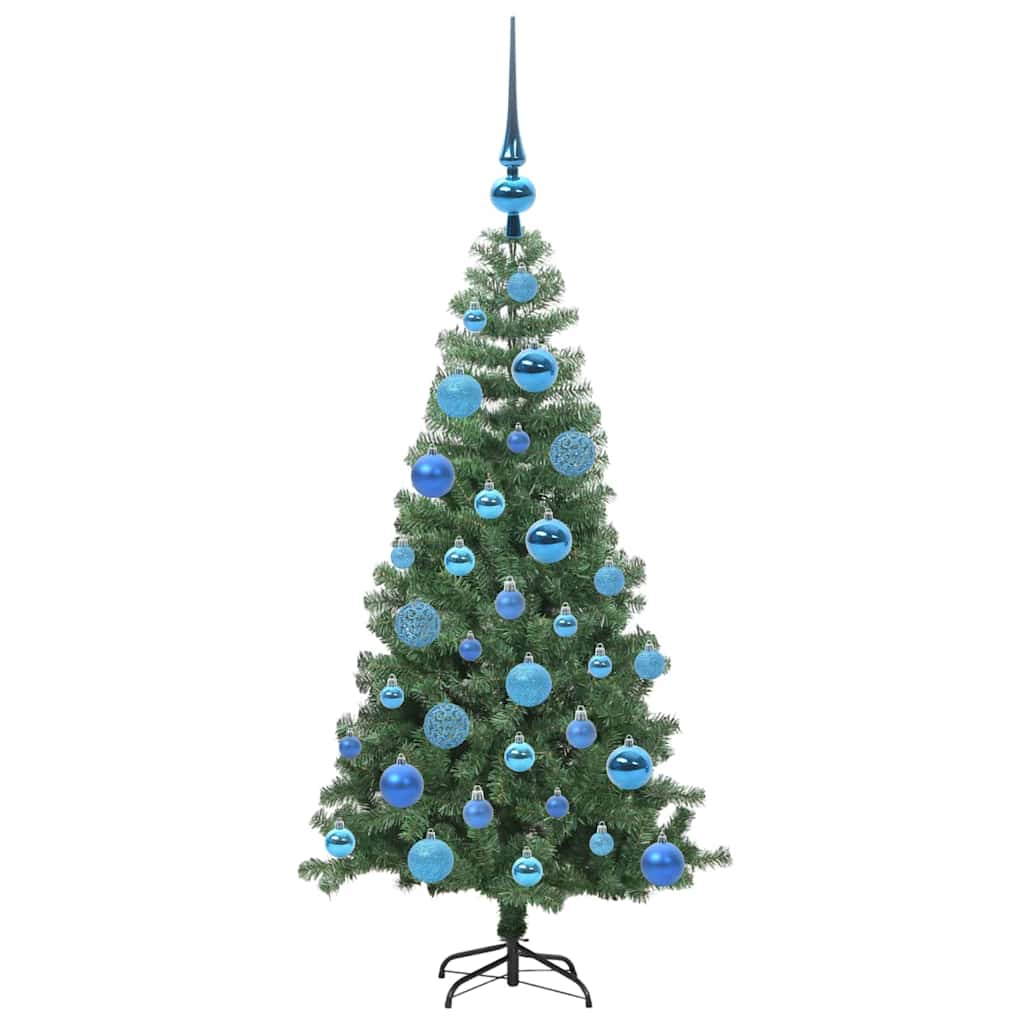 Ziemassvētku egle ar 150 gaismas diožu statīvu zaļa 120 cm PVC