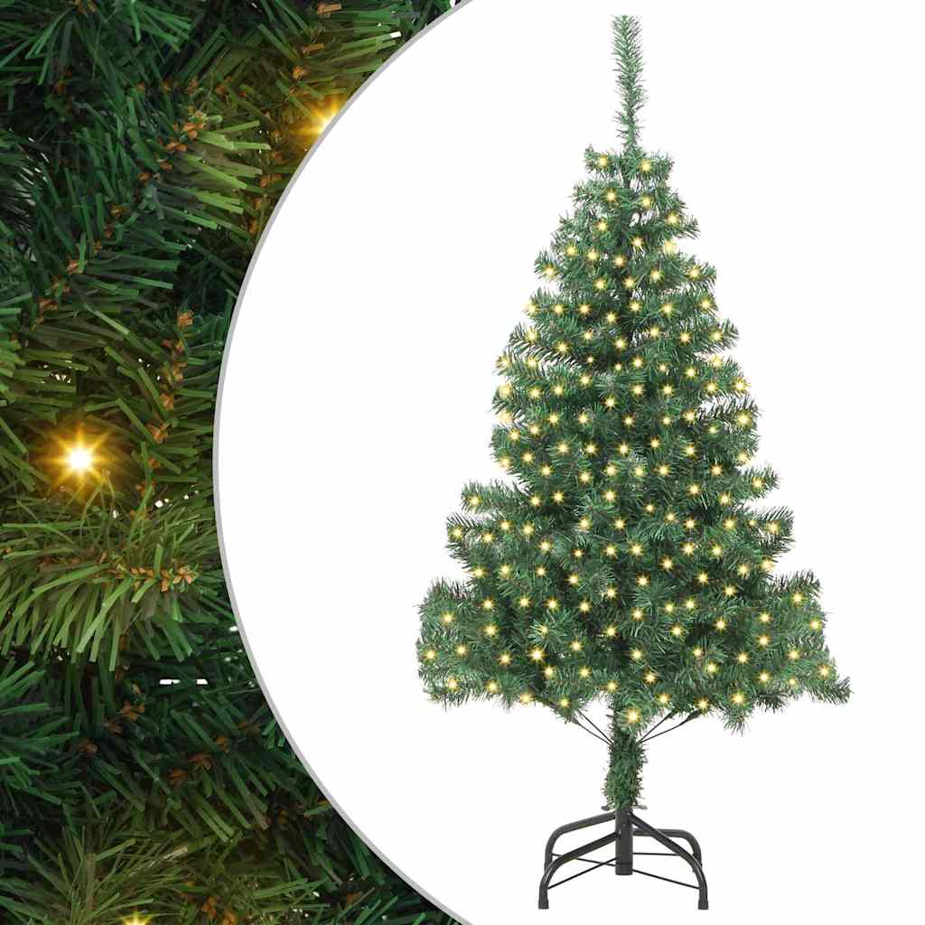 Kalėdų eglutė su 300 LED s stovu Žalia 180 cm PVC