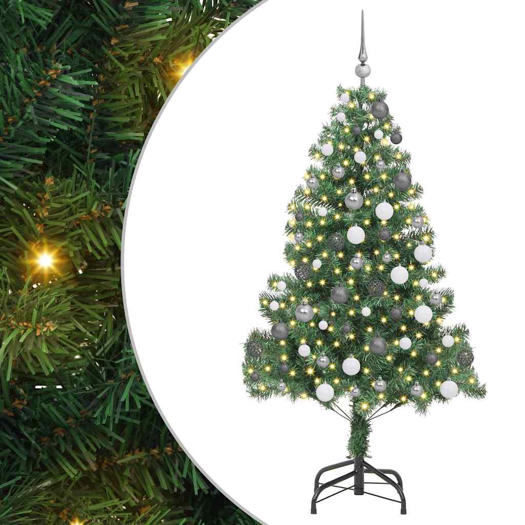 Kalėdų eglutė su 300 LED s stovu Žalia 180 cm PVC