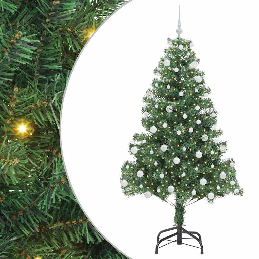 Kalėdų eglutė su 300 LED s stovu Žalia 180 cm PVC