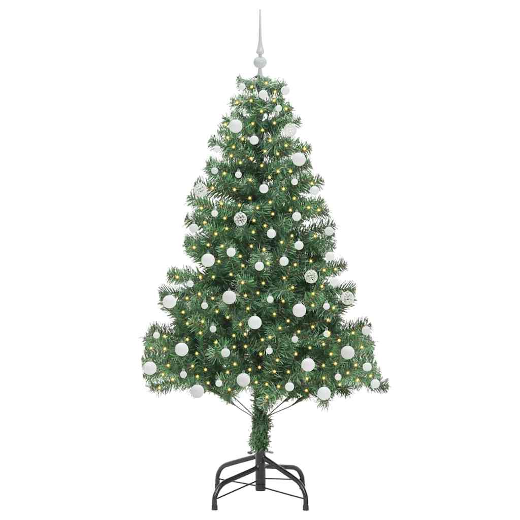 Kalėdų eglutė su 300 LED s stovu Žalia 180 cm PVC
