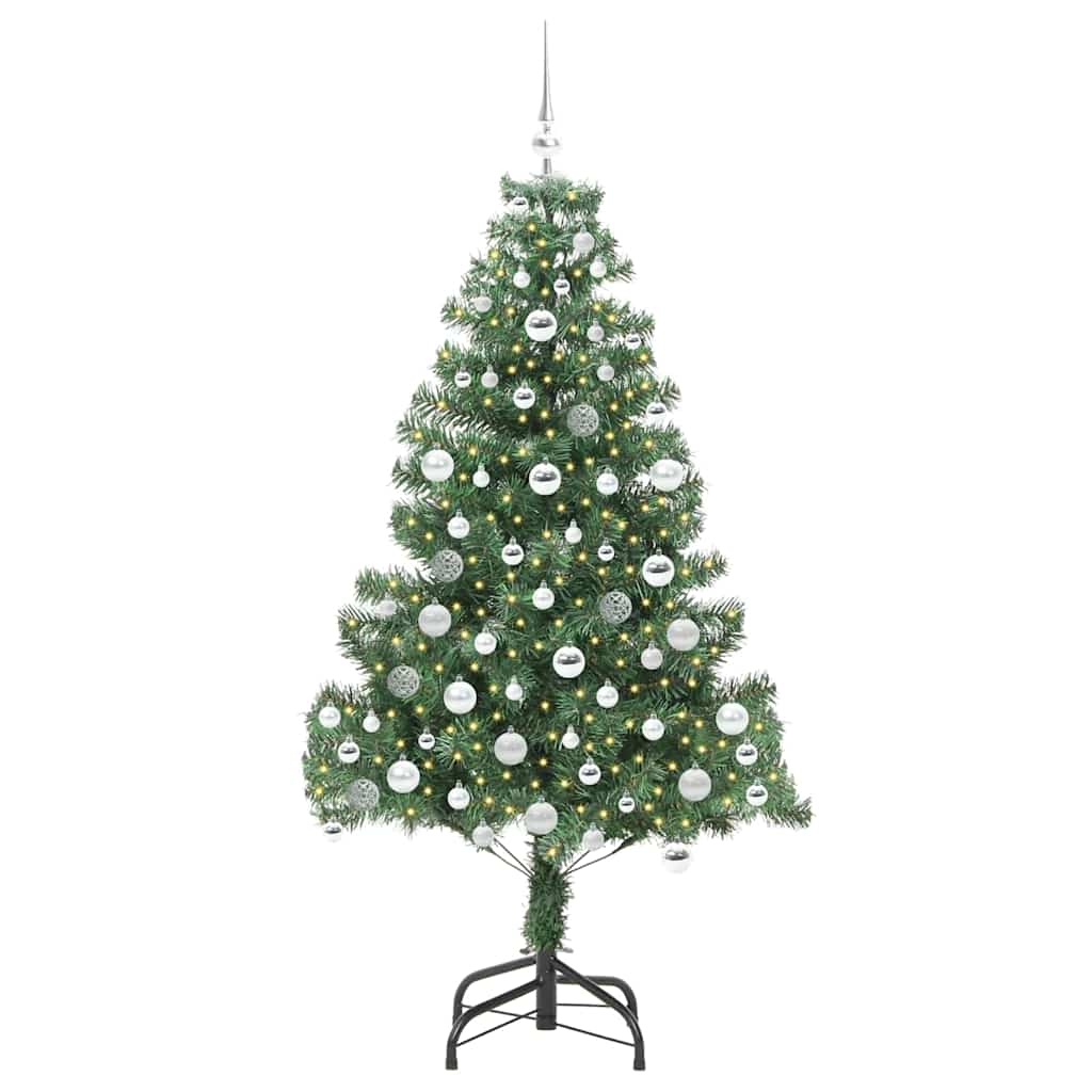 Kalėdų eglutė su 300 LED s stovu Žalia 180 cm PVC