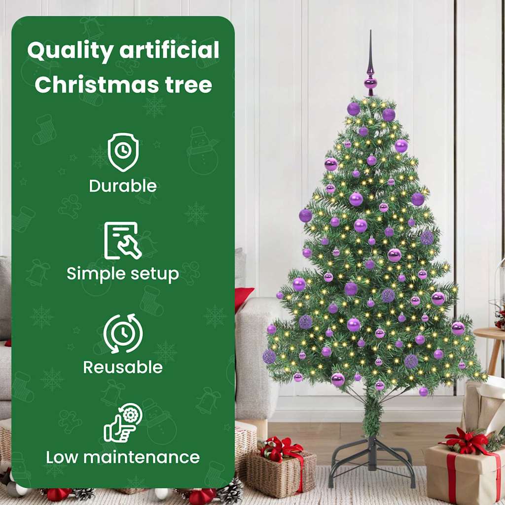 Ziemassvētku egle ARCTIC GROVE, ar 300 LED statīvu, zaļa, 180 cm.