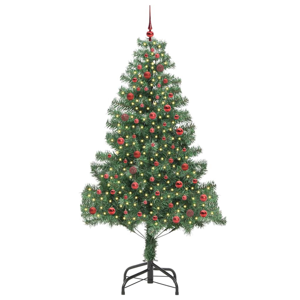 Kalėdų eglutė su 300 LED s stovu Žalia 210 cm PVC