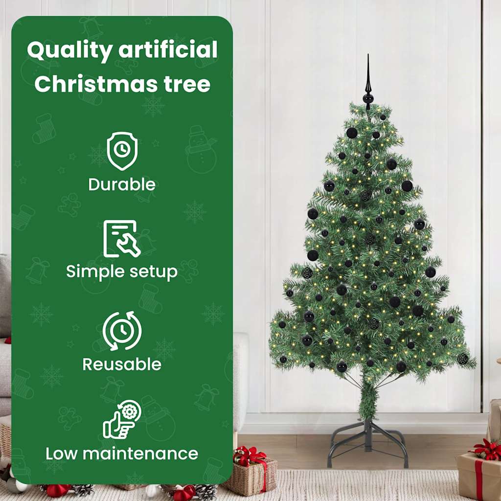 Kalėdų eglutė PINE HOLLOW, su 300 LED stovu Žalia 210 cm.
