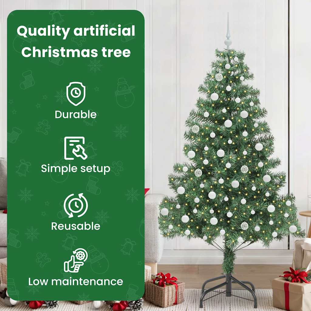 Kalėdų eglutė su 300 LED s stovu Žalia 210 cm PVC