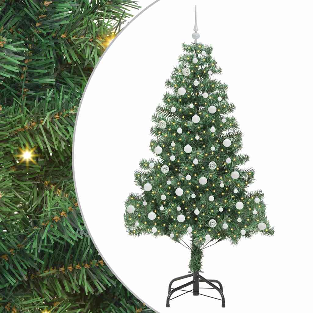 Kalėdų eglutė su 300 LED s stovu Žalia 210 cm PVC