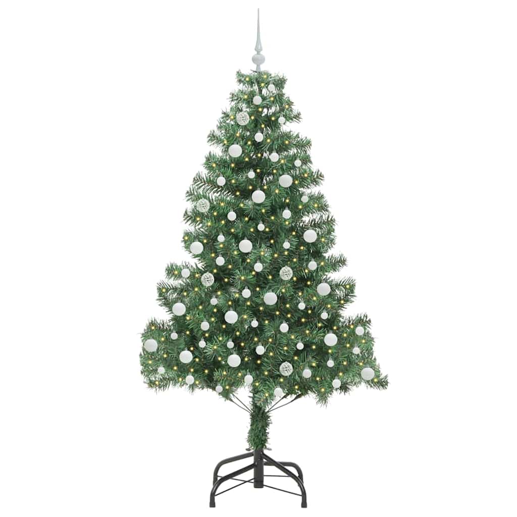 Kalėdų eglutė su 300 LED s stovu Žalia 210 cm PVC