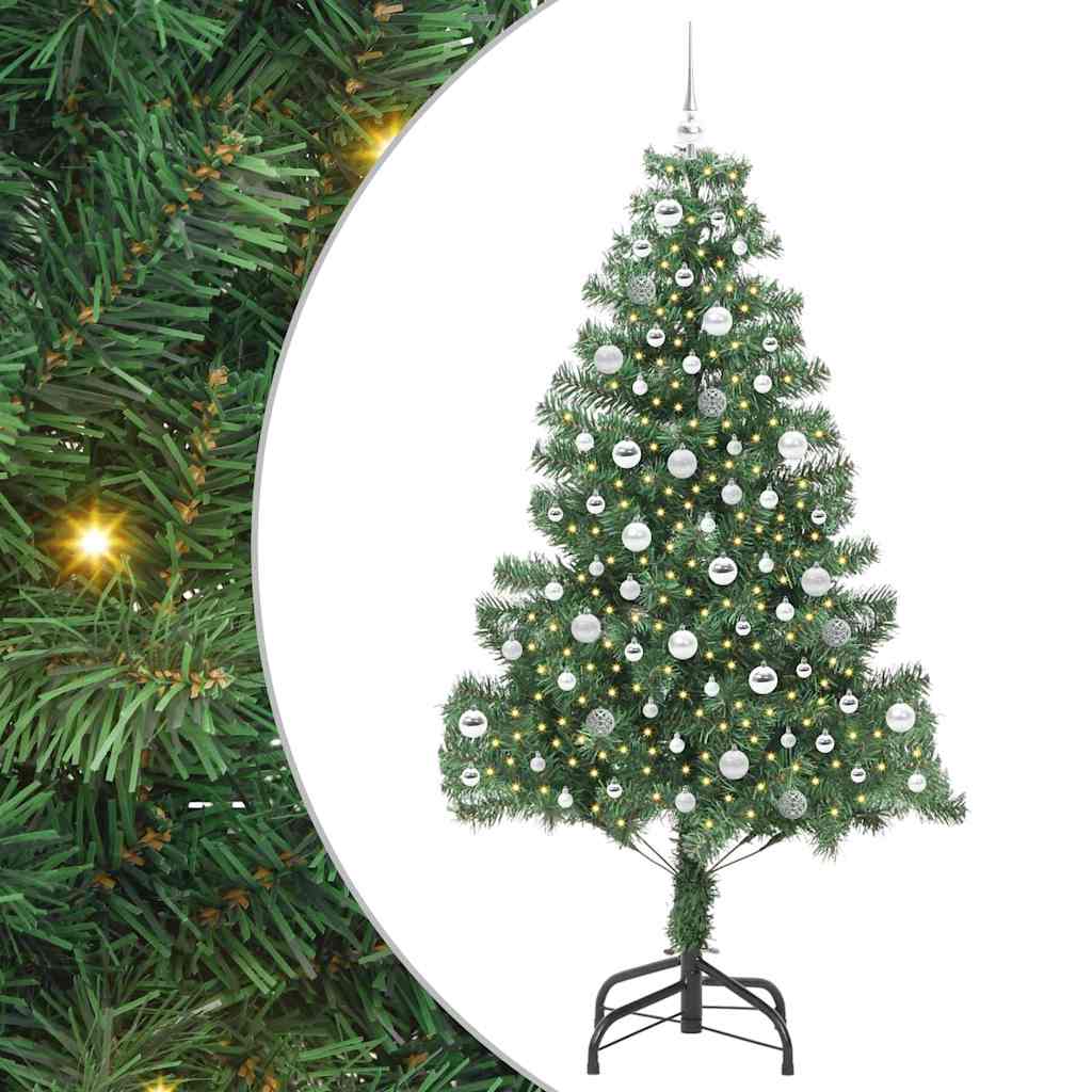 Kalėdų eglutė su 300 LED s stovu Žalia 210 cm PVC