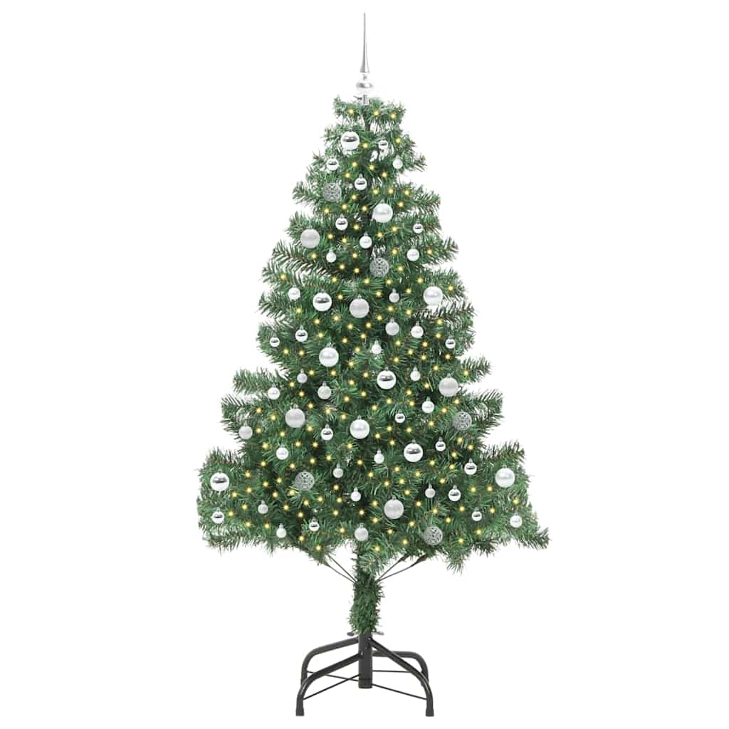 Kalėdų eglutė su 300 LED s stovu Žalia 210 cm PVC