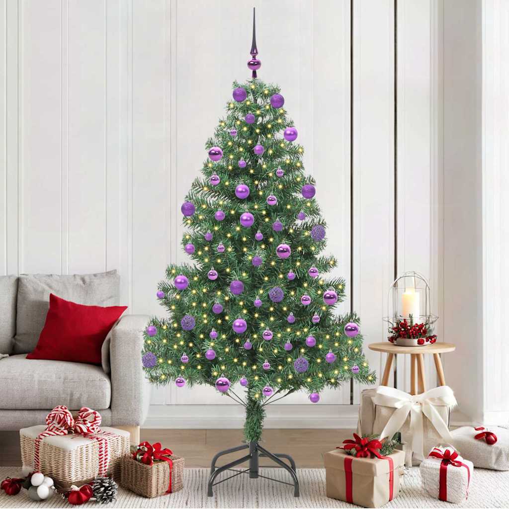 Ziemassvētku eglīte PINE HOLLOW, ar 300 LED statīvu, zaļa, 210 cm.