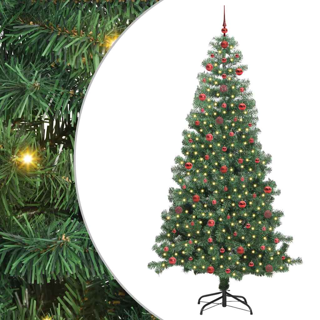 Kalėdų eglutė su 300 LED s stovu Žalia 240 cm PVC