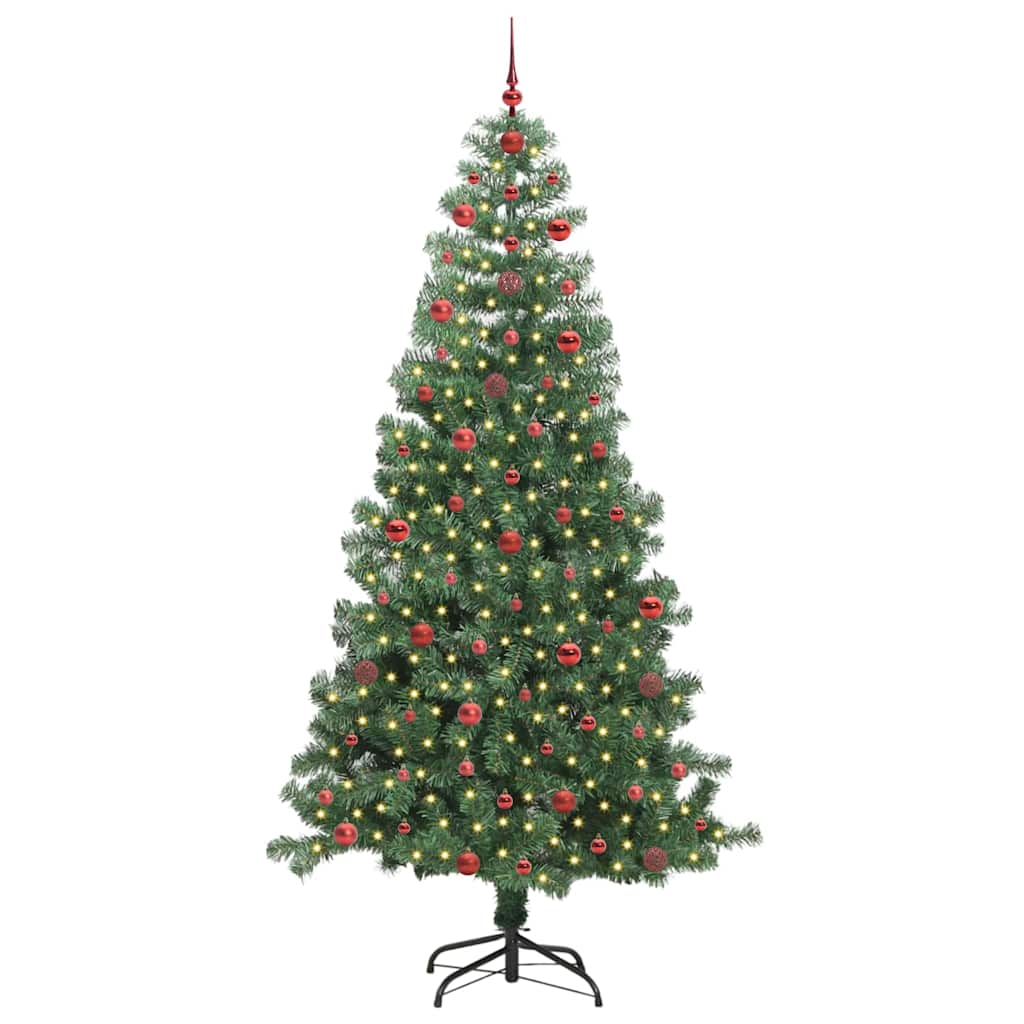 Kalėdų eglutė su 300 LED s stovu Žalia 240 cm PVC
