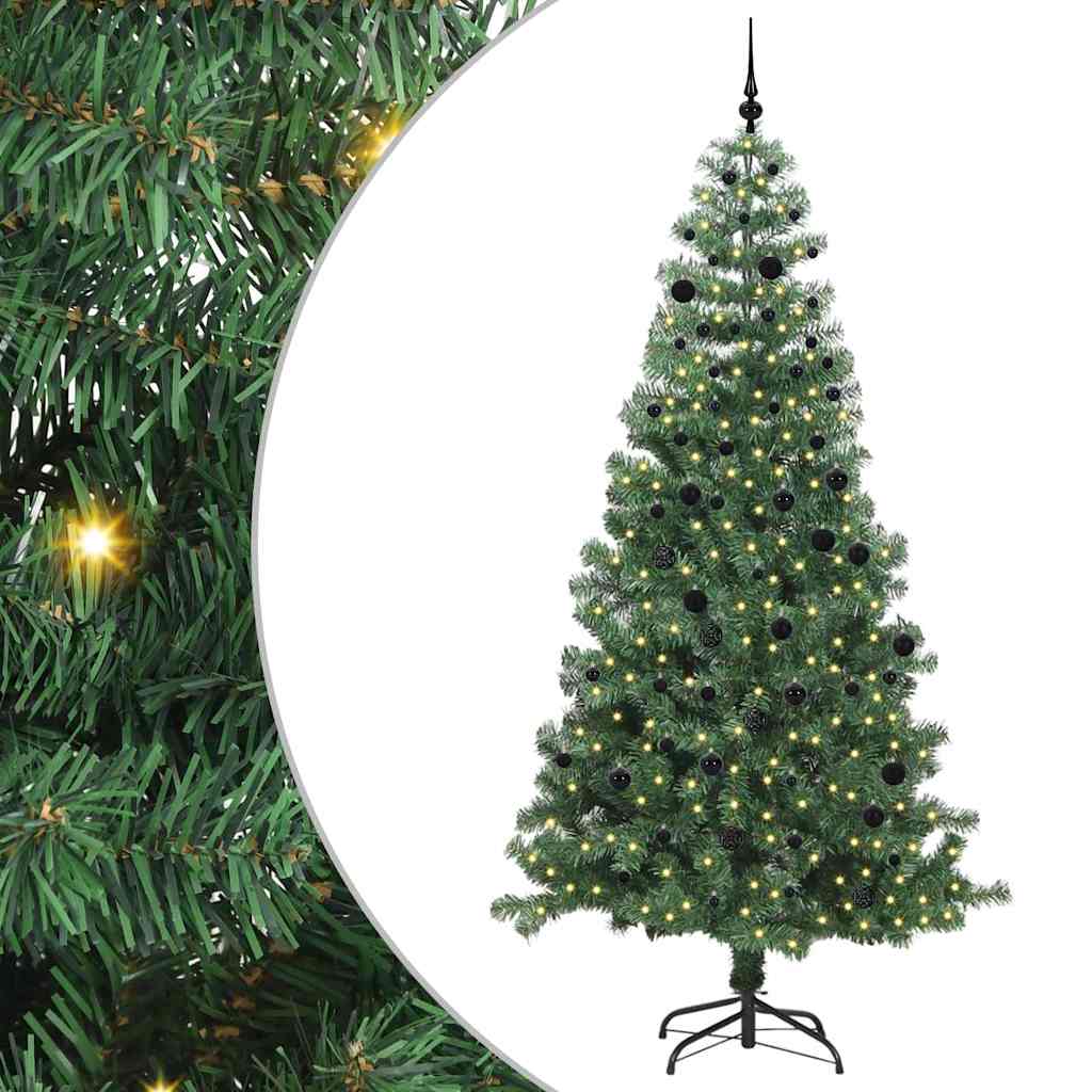 Ziemassvētku eglīte AURORA AK, ar 300 LED statīvu, zaļa, 240 cm.