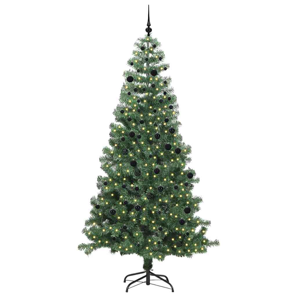 Ziemassvētku eglīte AURORA AK, ar 300 LED statīvu, zaļa, 240 cm.