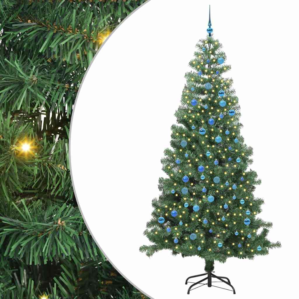 Ziemassvētku eglīte AURORA AK, ar 300 LED statīvu, zaļa, 240 cm.