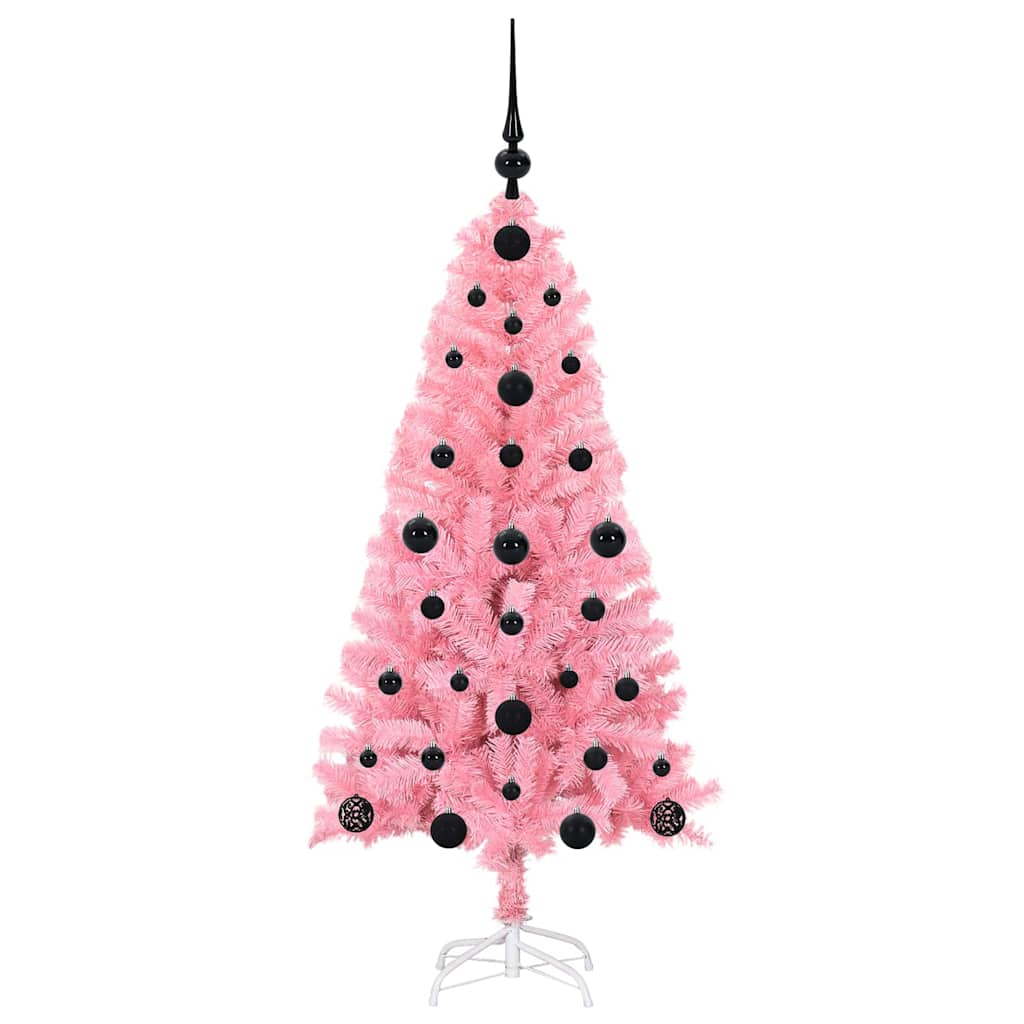 Christmas tree with 150 LED stand Pink 120 cm PVC
