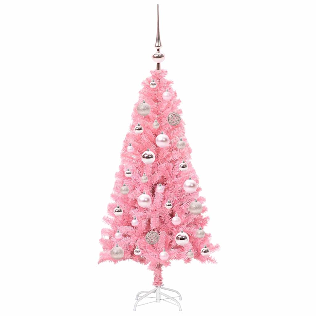 Christmas tree with 150 LED stand Pink 120 cm PVC