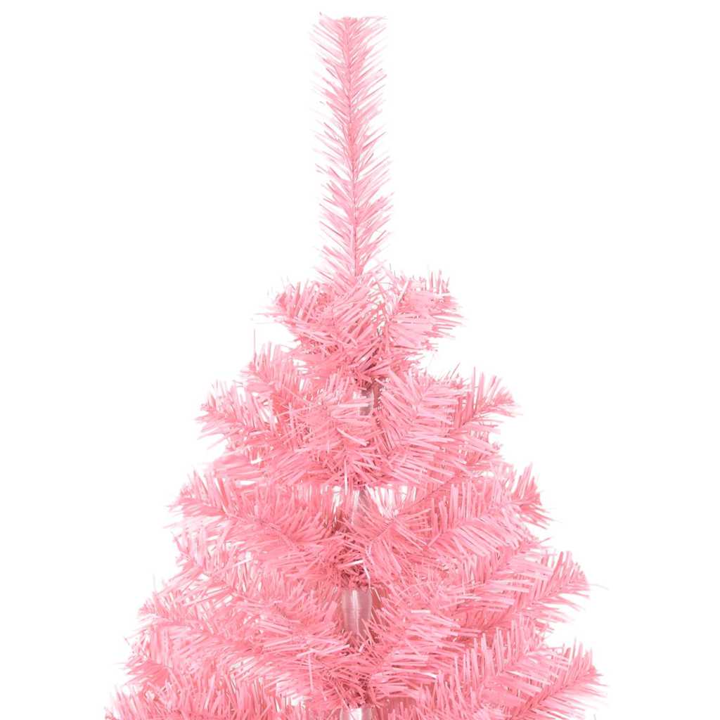 Kalėdų eglutė su 150 LED s stovu Rožinė 120 cm PVC