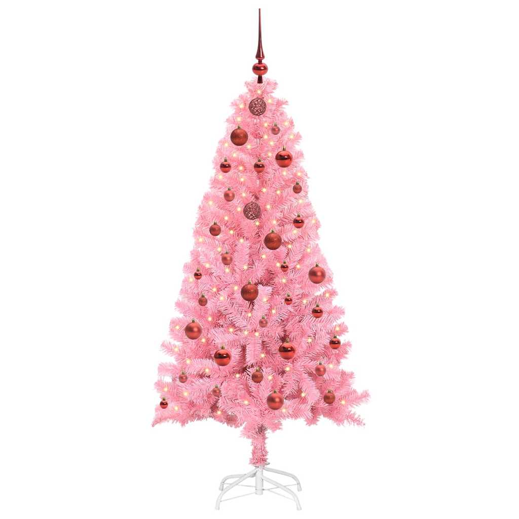 Kalėdų eglutė AURORA WINTER, su 150 LED stovu Rožinė 150 cm.