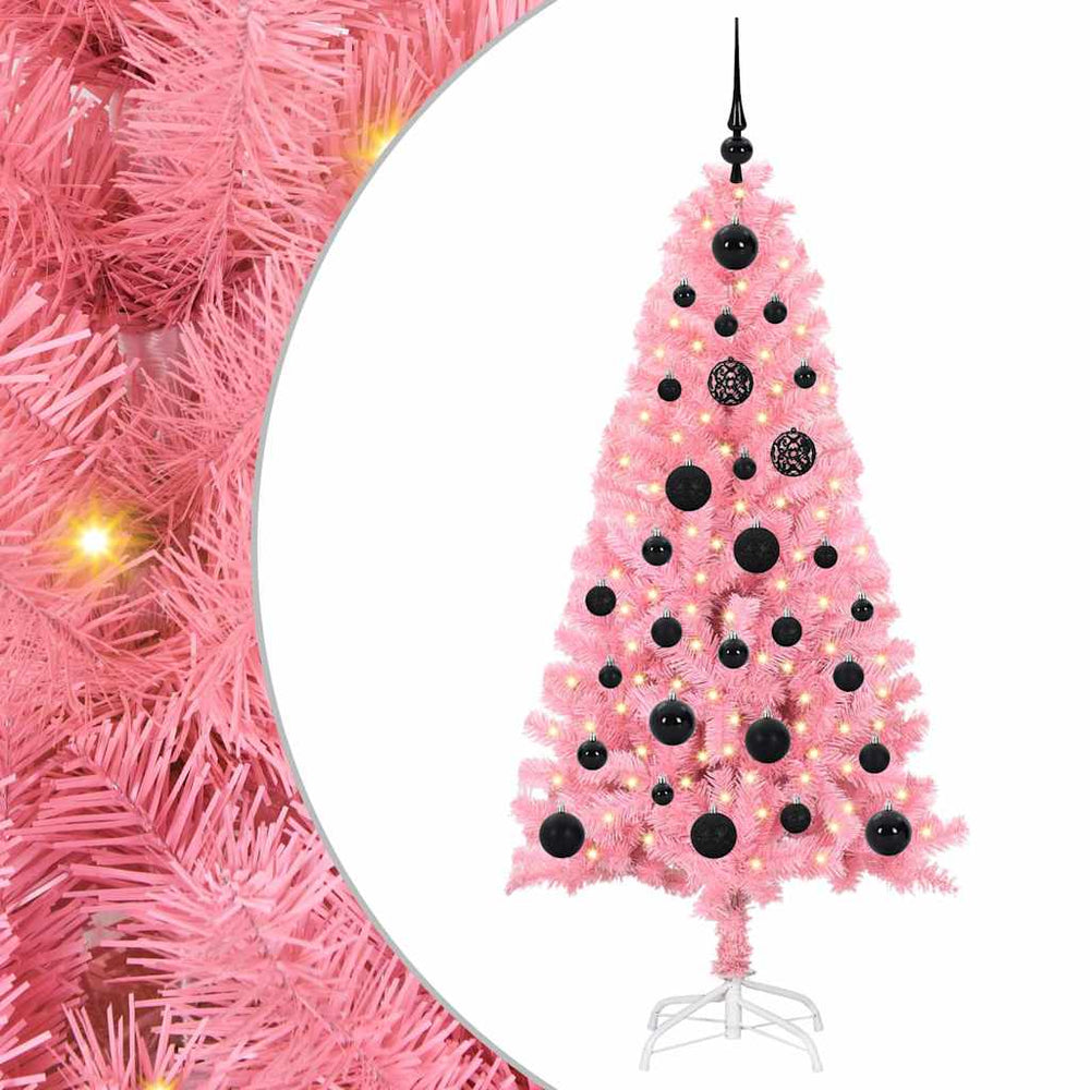 Ziemassvētku eglīte AURORA WINTER, ar 150 LED lampiņām, rozā, 150 cm.