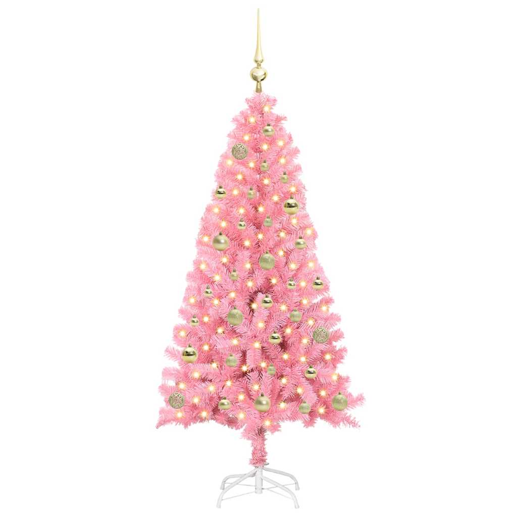 Kalėdų eglutė AURORA WINTER, su 150 LED stovu Rožinė 150 cm.