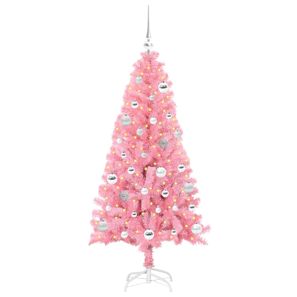 Kalėdų eglutė AURORA WINTER, su 150 LED stovu Rožinė 150 cm.