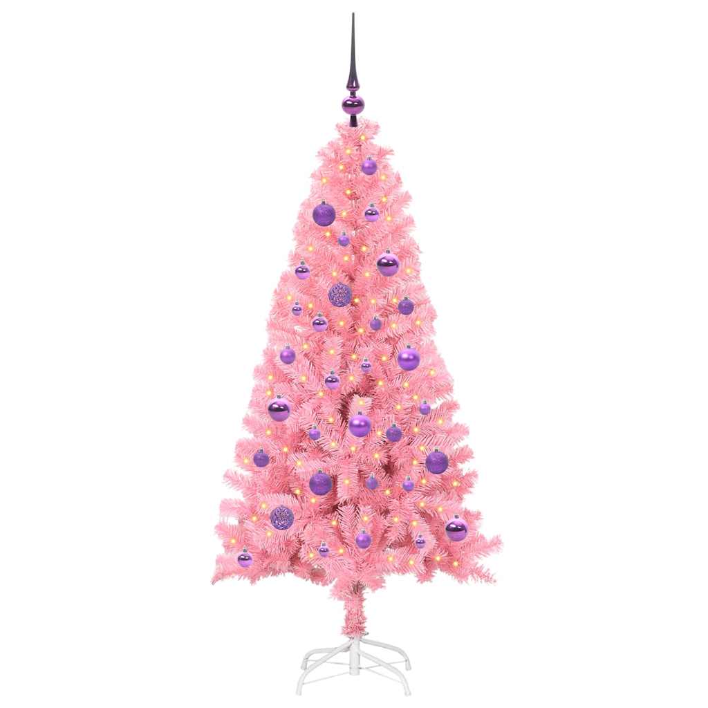 Kalėdų eglutė AURORA WINTER, su 150 LED stovu Rožinė 150 cm.