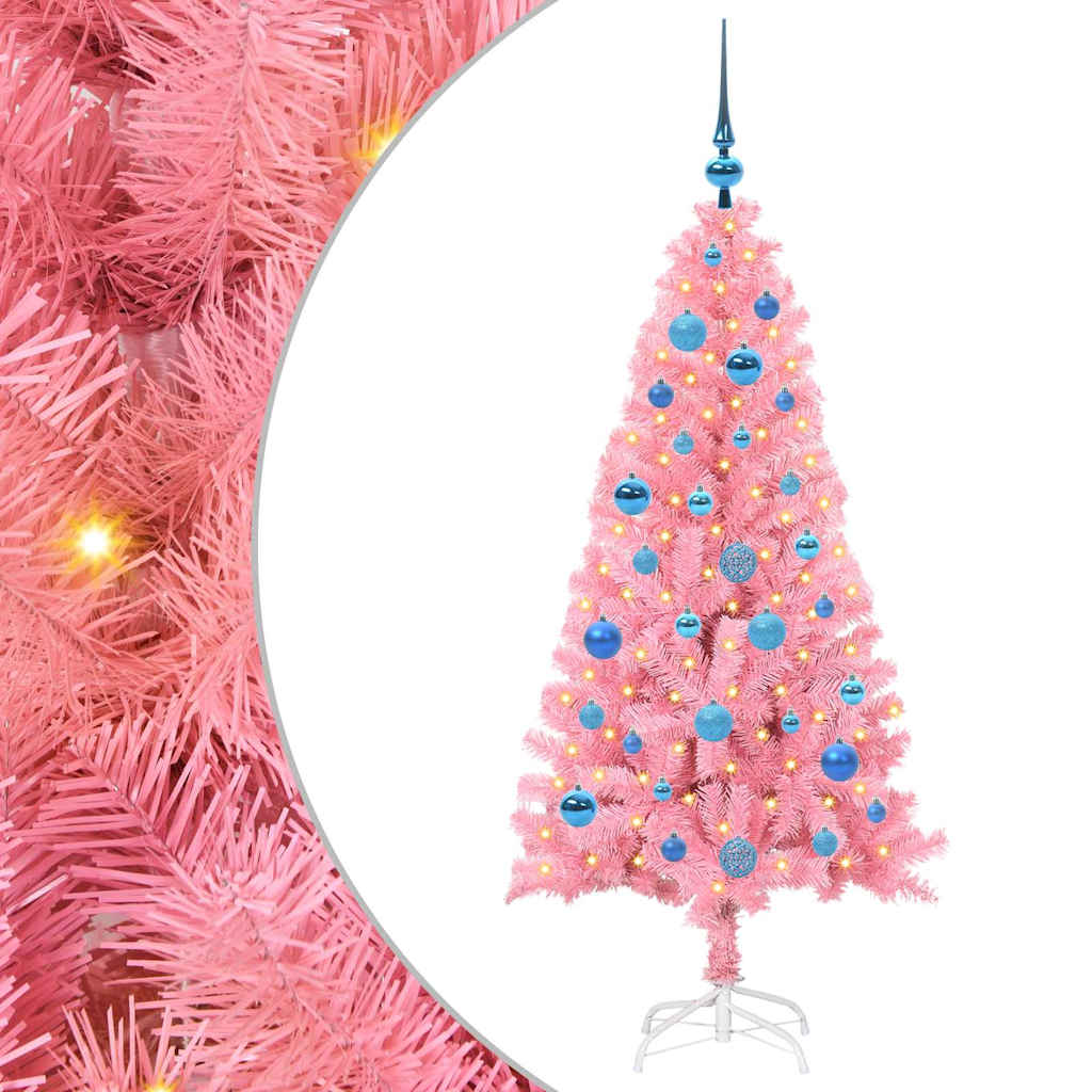 Kalėdų eglutė AURORA WINTER, su 150 LED stovu Rožinė 150 cm.