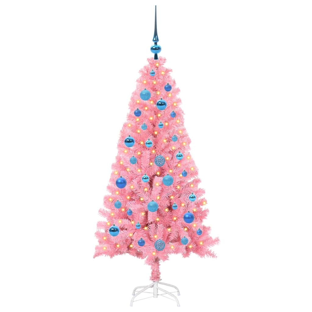 Kalėdų eglutė AURORA WINTER, su 150 LED stovu Rožinė 150 cm.